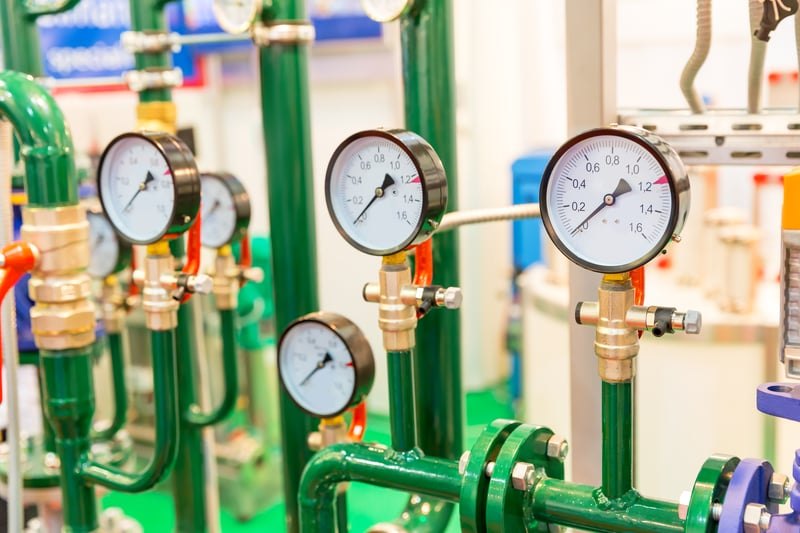 Bank of process gauges and instruments
