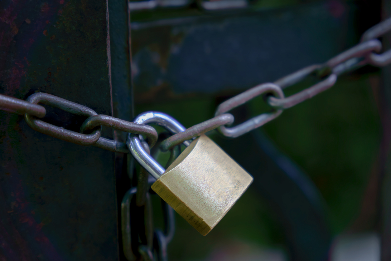 padlock holding chain